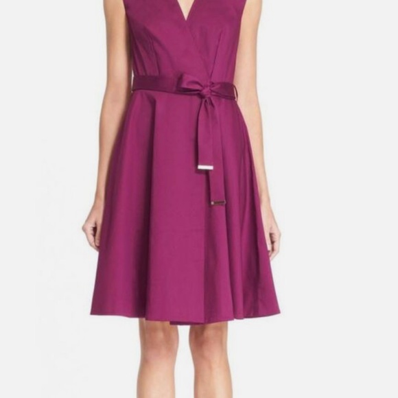 Ted Baker Purple Floral Midi Dress - Picture 4 of 4